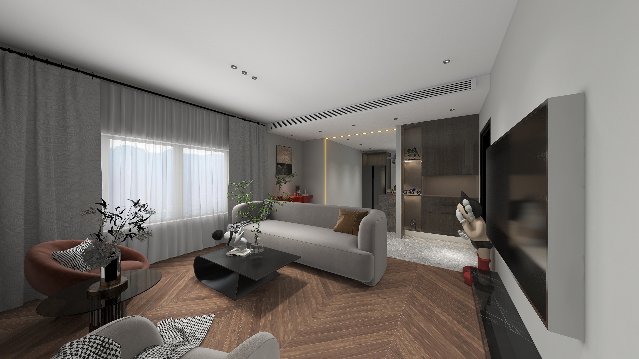 王嗣奇-瑞和园89.50㎡B户型3室2厅1卫-装修设计方案