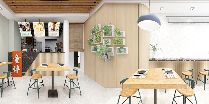 徐志伟吖-僮伴饮品店-装修设计方案
