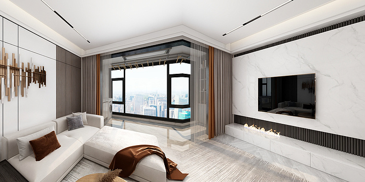 一只喜鹊木饰面-湖畔春天3期38#2单1904.-装修设计方案