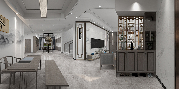 彭南文-溆浦别墅全景图.dwg-装修设计方案