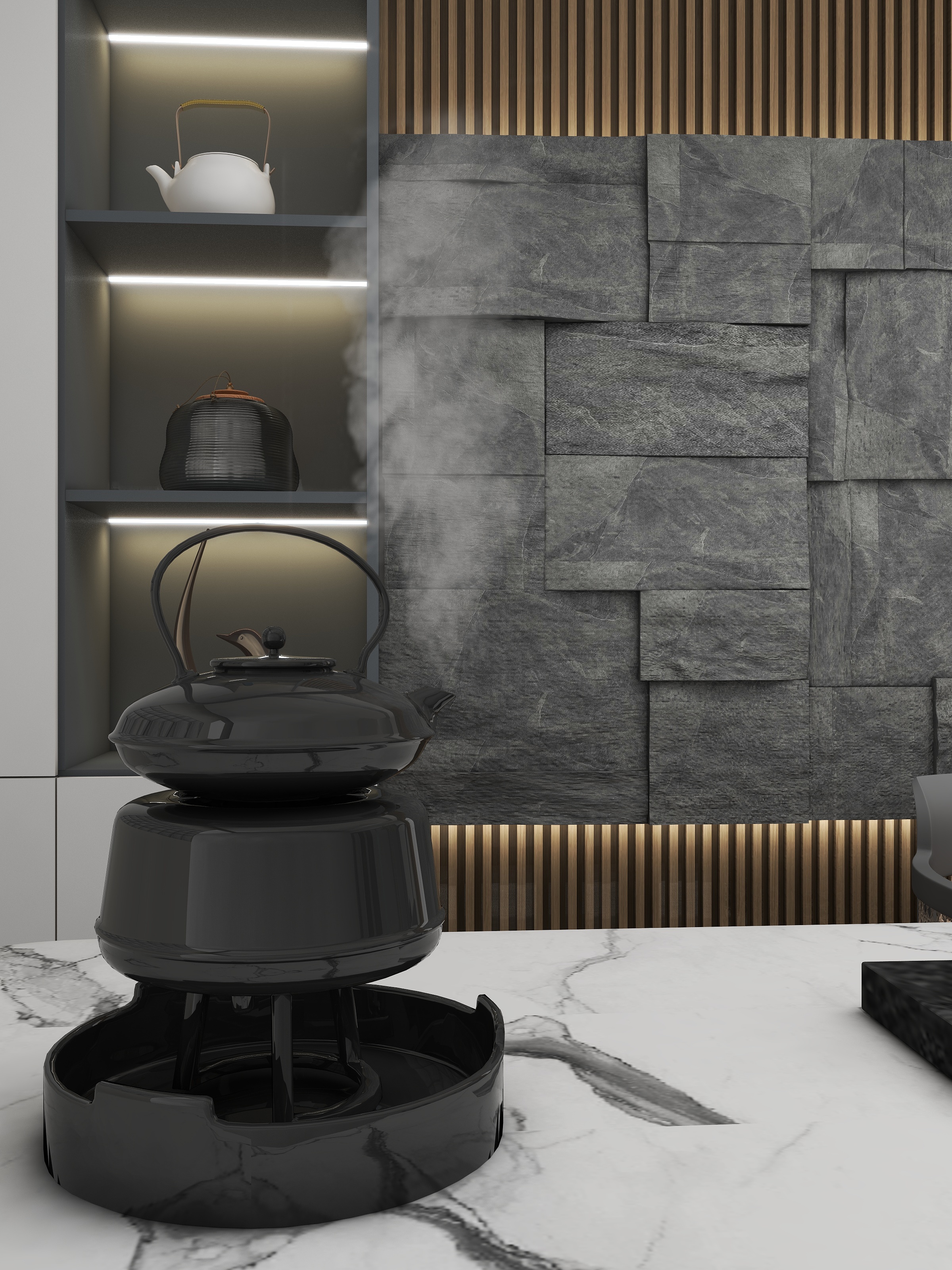 松风无念-酒店商务茶室-装修设计方案