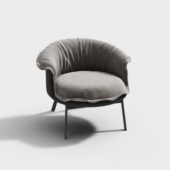 Scandinavian Outdoor Lounge Chair,gray