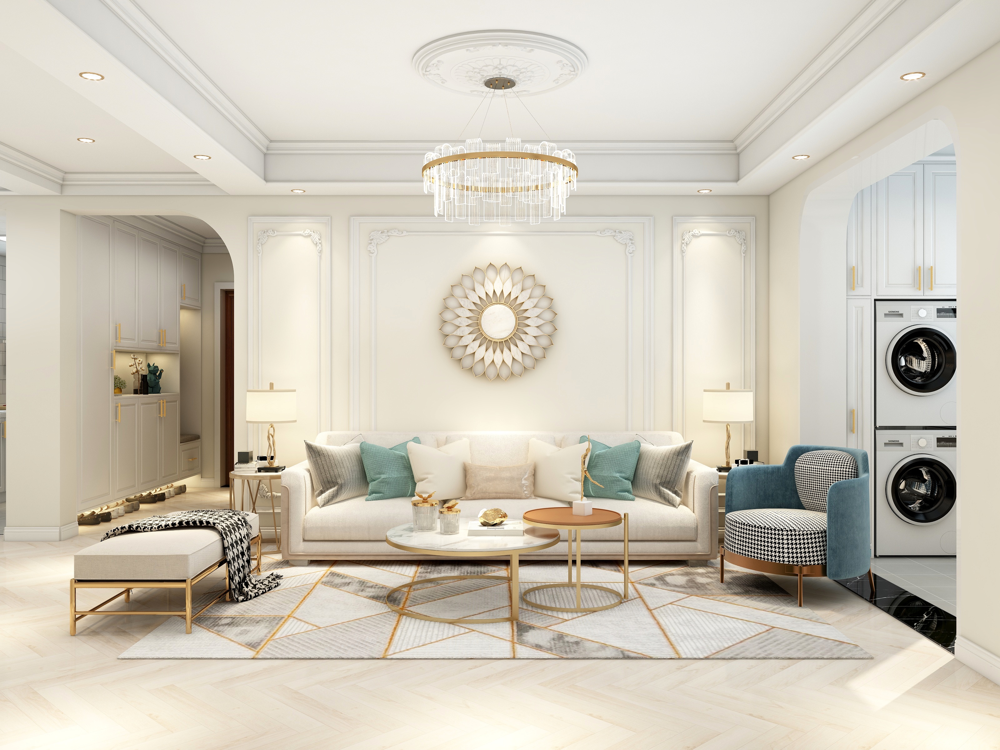 李立猛-法式轻奢——浪漫两居设计装修效果图