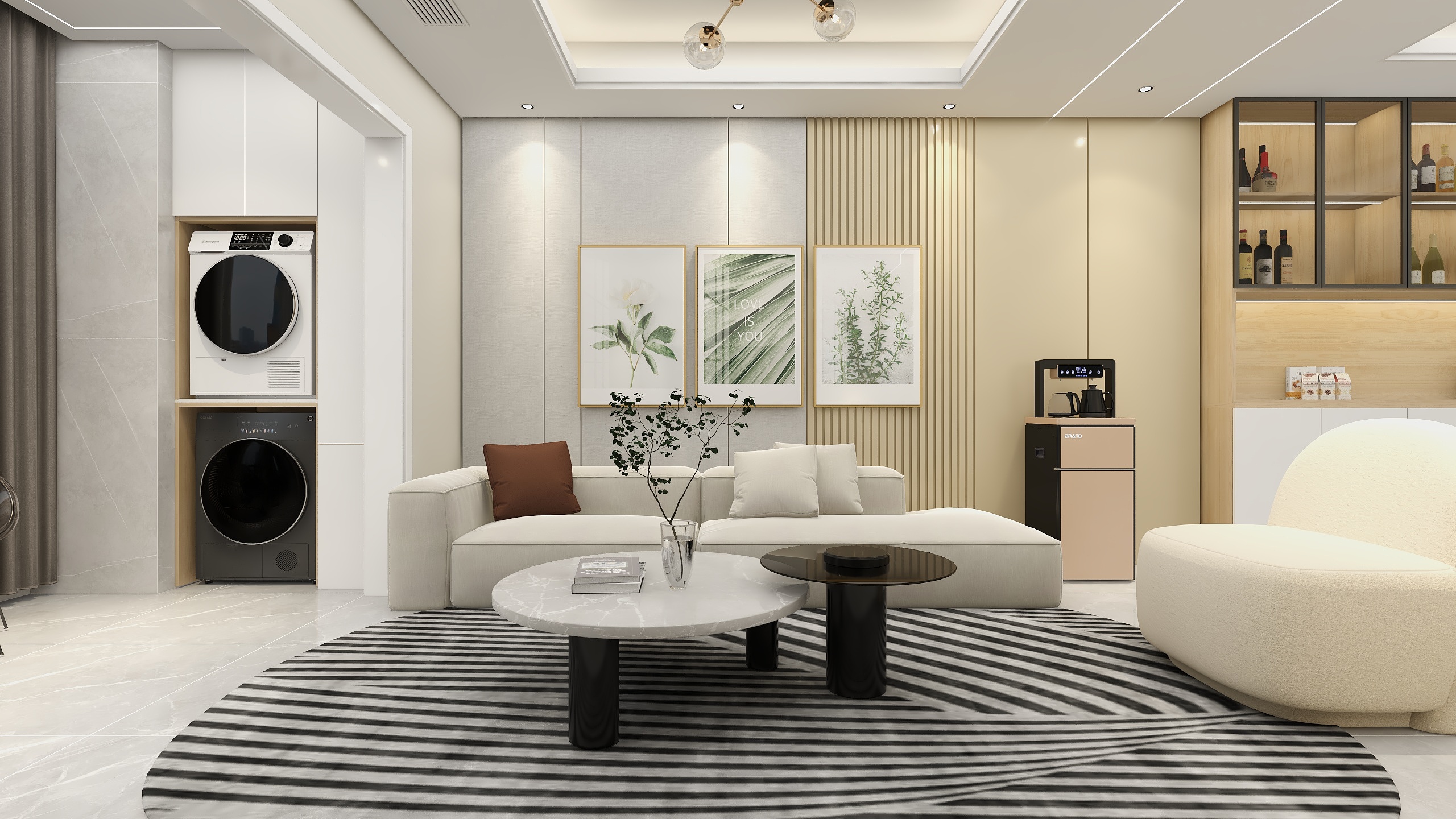 成爽-江西上饶碧桂园珠溪府（107平方现代简约三居室）装修效果图