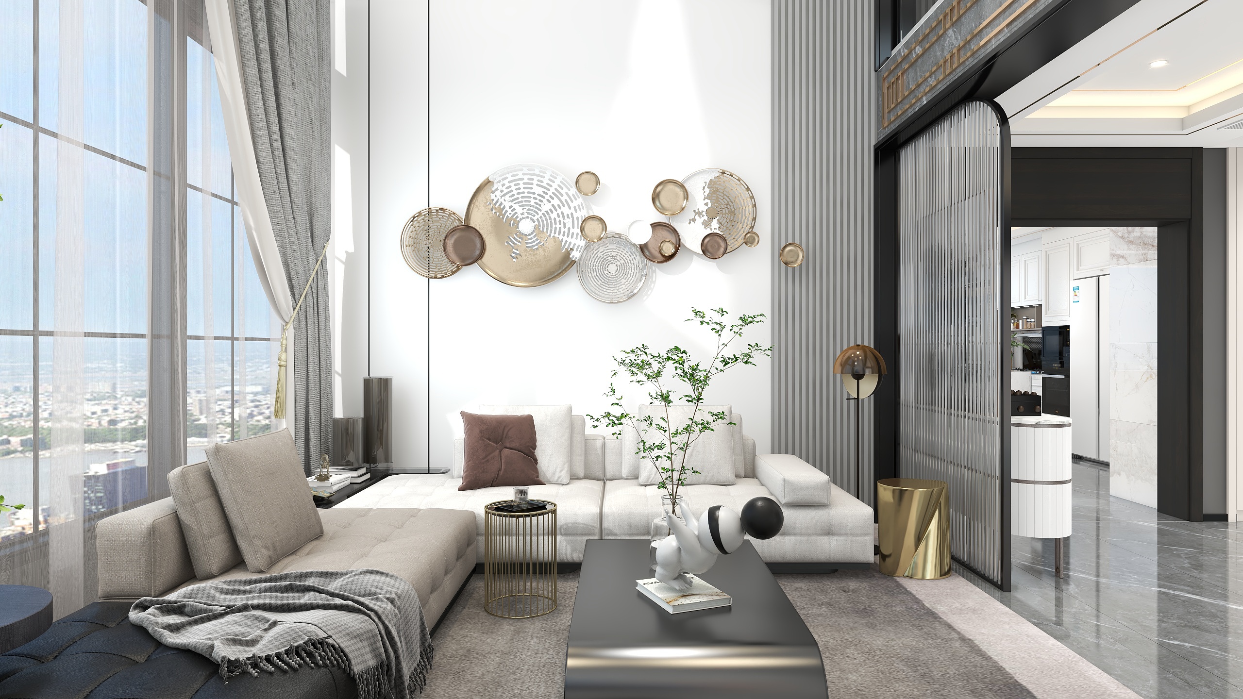 室内设计施工效果-别墅轻奢设计装修效果图