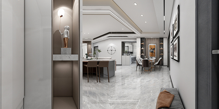 周梦杰设计-现代客餐厅2-装修设计方案