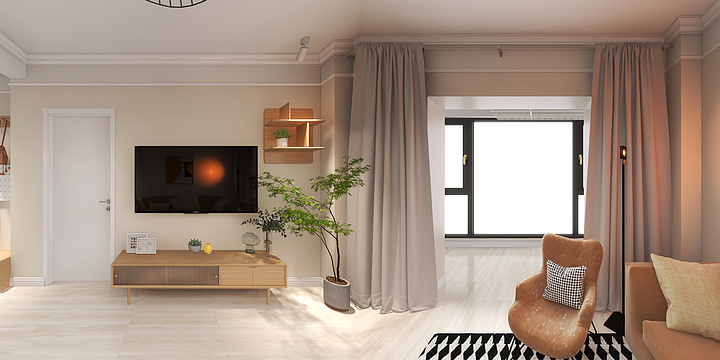 W全屋设计-廖端–北欧原木风-装修设计方案