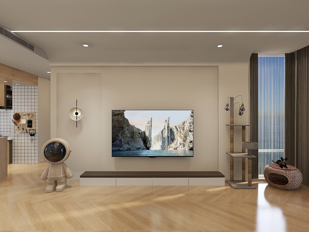 空间引擎-德信海德公园83.00㎡A2’3室2厅1卫1厨-装修设计方案