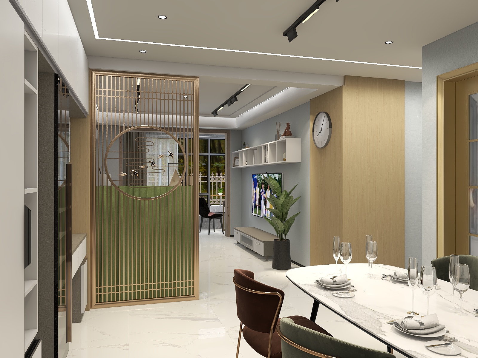 设计效果图展示-森林成3#.dwg-装修设计方案