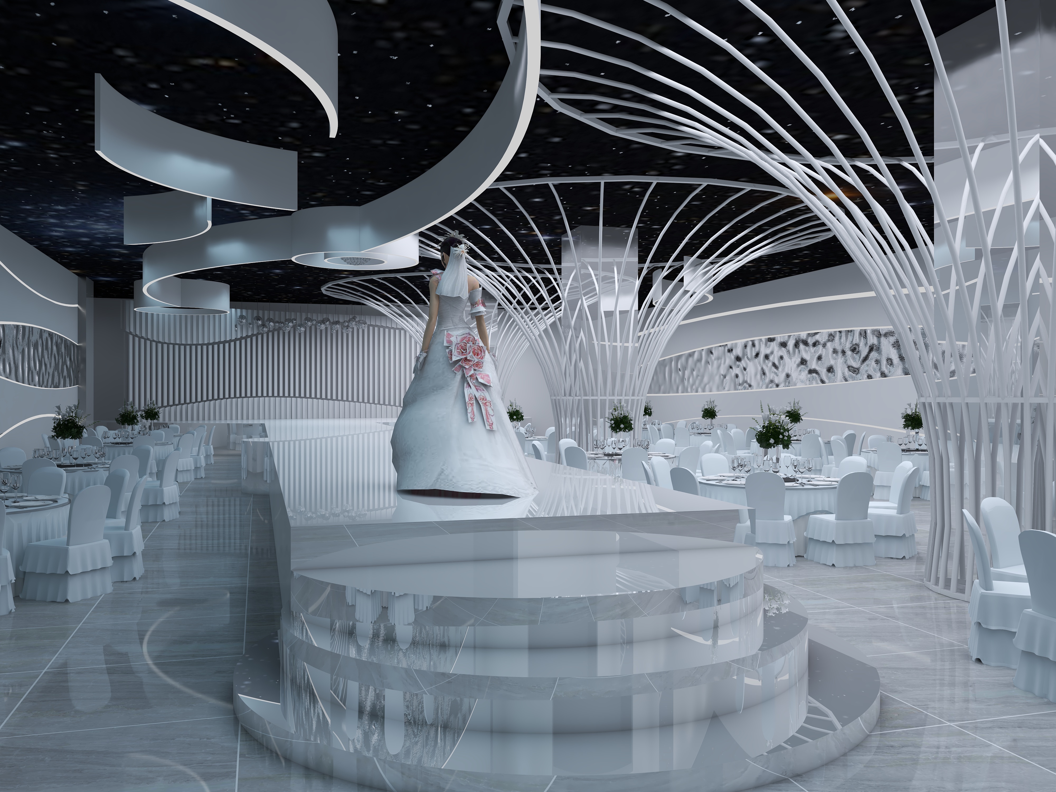 伊诺装饰设计丨李银元-武威宴會廳-装修设计方案