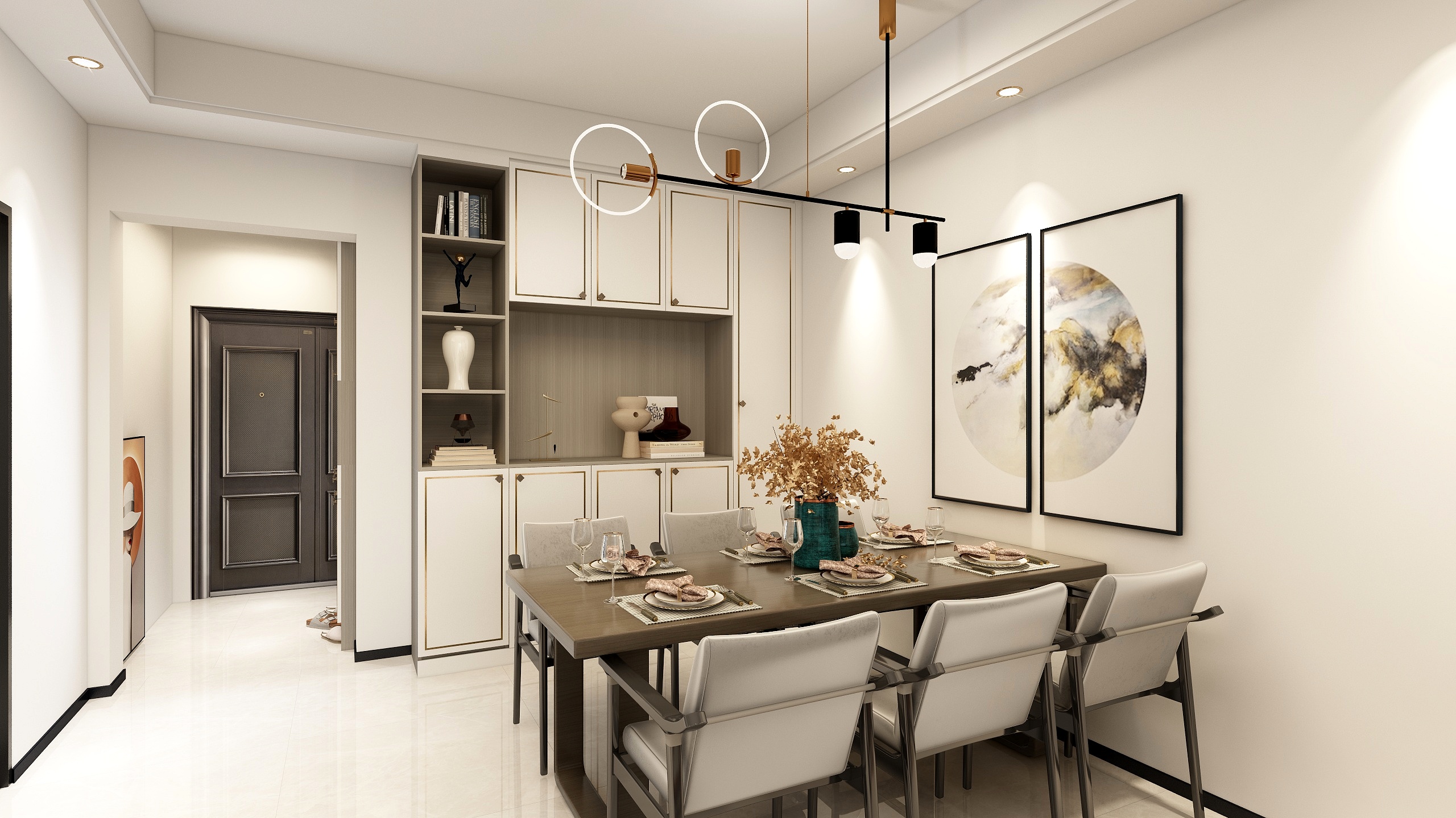 苹果谷家居设计师小李-江海新苑02户型装修效果图