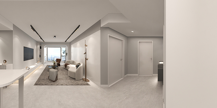 绘时光DESIGN-极简-金隆家园易府全景图-装修设计方案