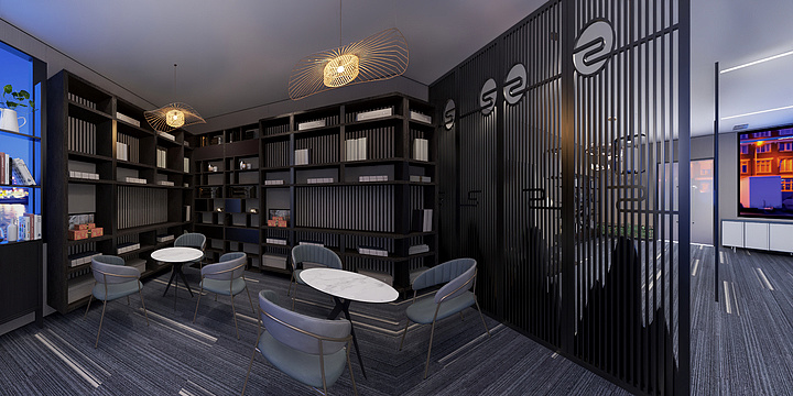 青色北极光-员工办公区-装修设计方案