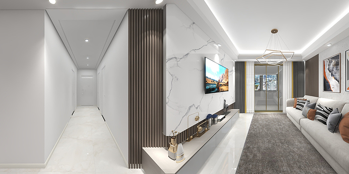 敖龙懿-德信海德公园83.00㎡A2’3室2厅1卫1厨-装修设计方案