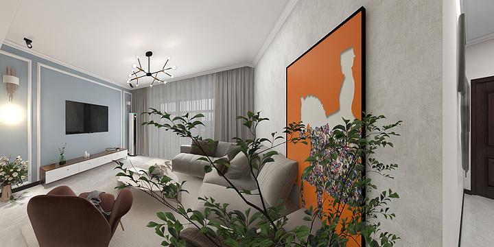 玖润设计师李德奥-华府西苑7号楼东单元2楼东户.d-装修设计方案