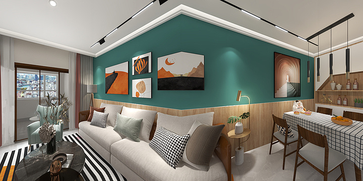 古月美眉-德信海德公园83.00㎡A2’3室2厅1卫1厨-装修设计方案