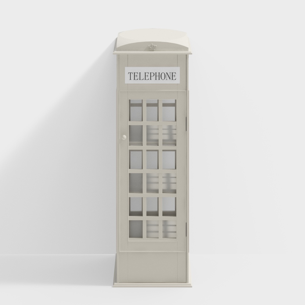 Librería infantil retro en forma de cabina de teléfono estilo Inglaterra