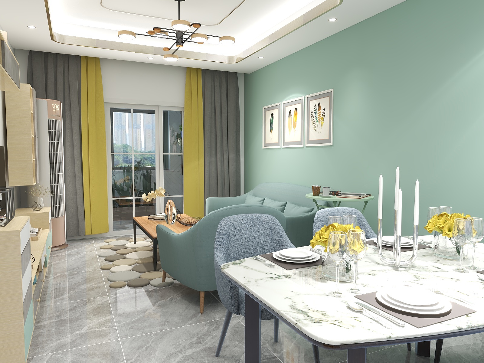 。。。。。。 18238039919-德信海德公园83.00㎡A2’3室2厅1卫1厨-装修设计方案