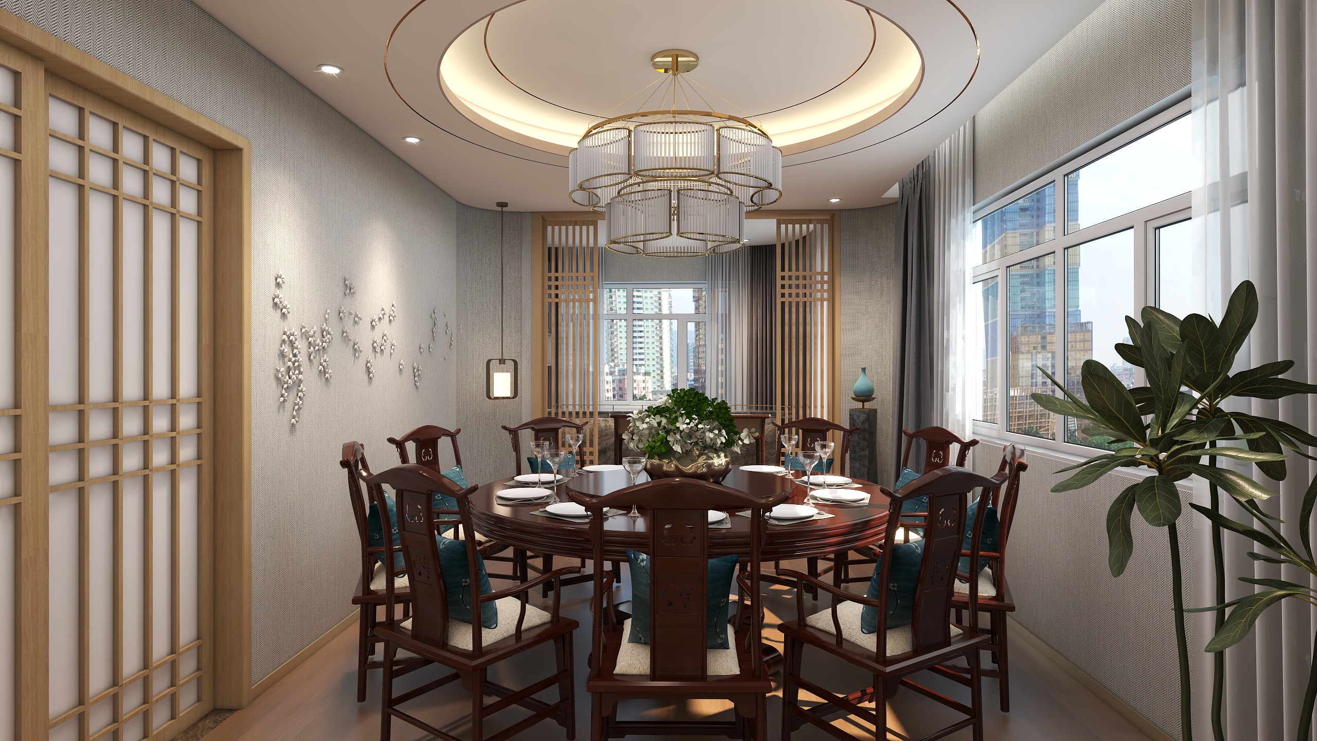 Jun0624-某公司接待小包厢.dwg-装修设计方案