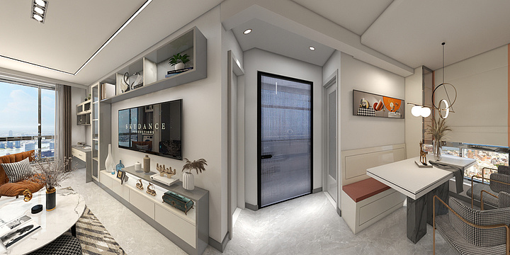 张艺老师-港中旅一居（现代）-装修设计方案