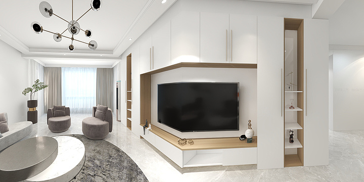 陈雪1-季景沁园137平效果.dwg-装修设计方案