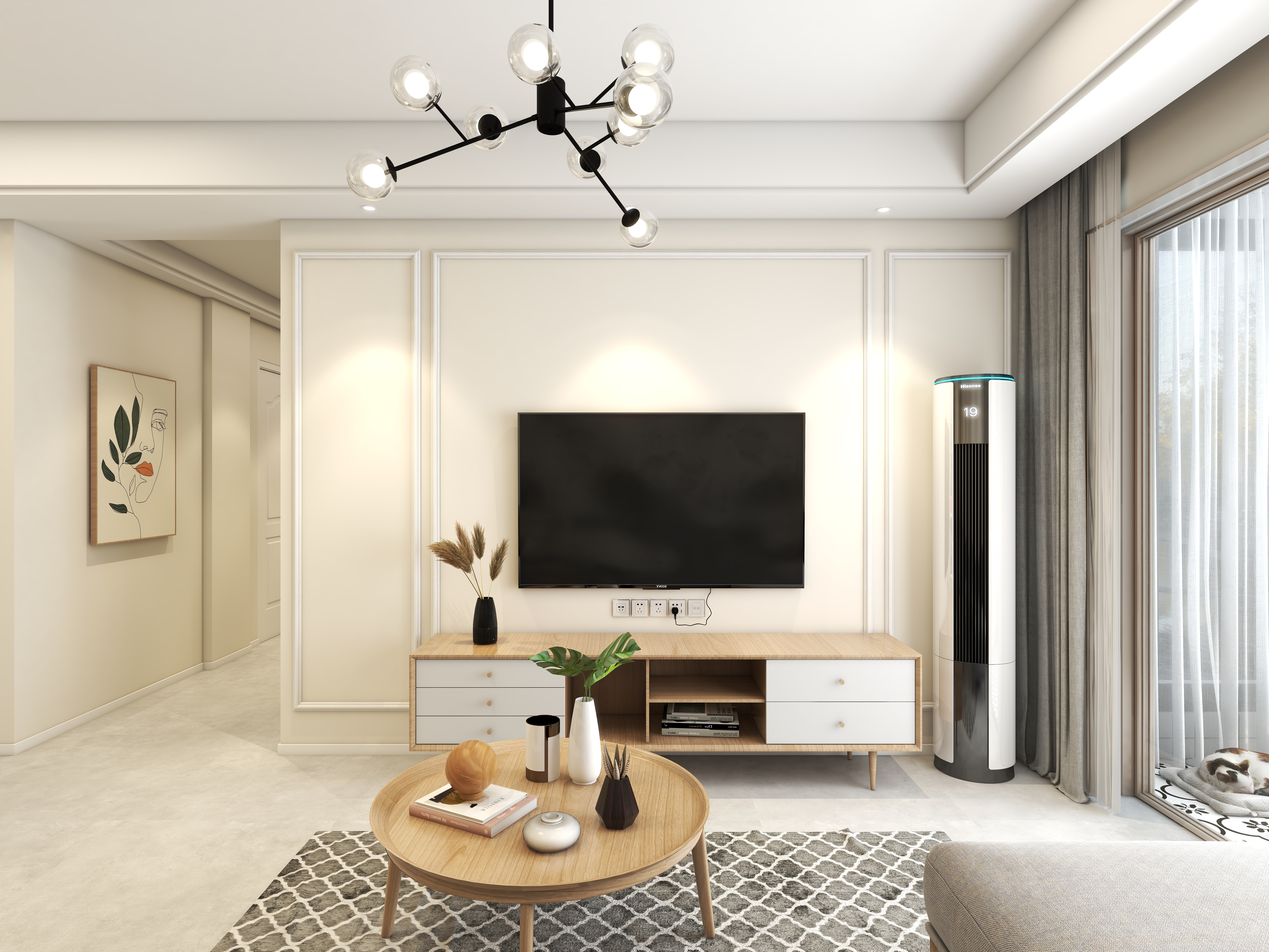 谷雨小虫-83.00㎡3室2厅北欧风格-装修设计方案