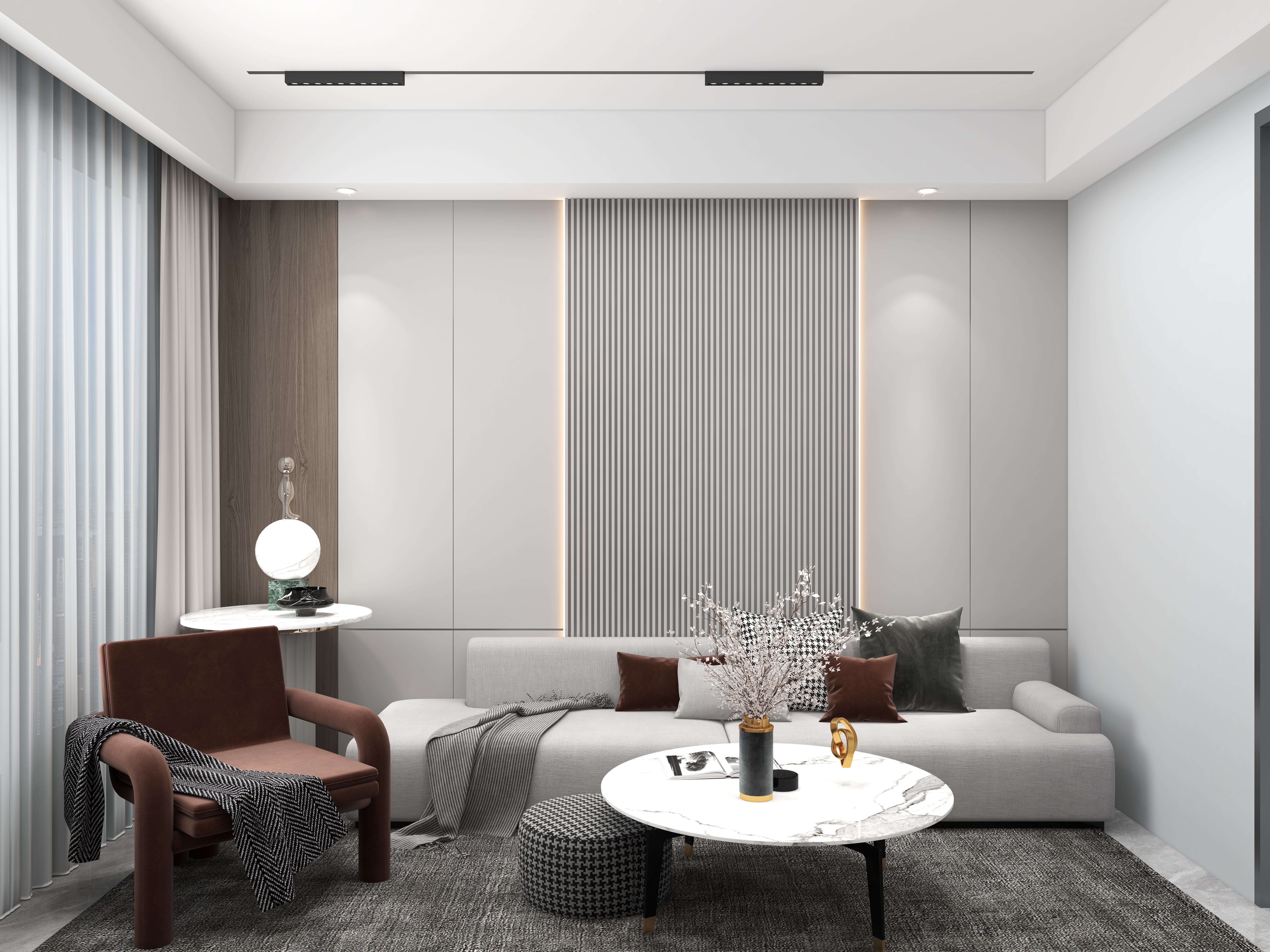 壹诺设计工作室-现代极简装修效果图