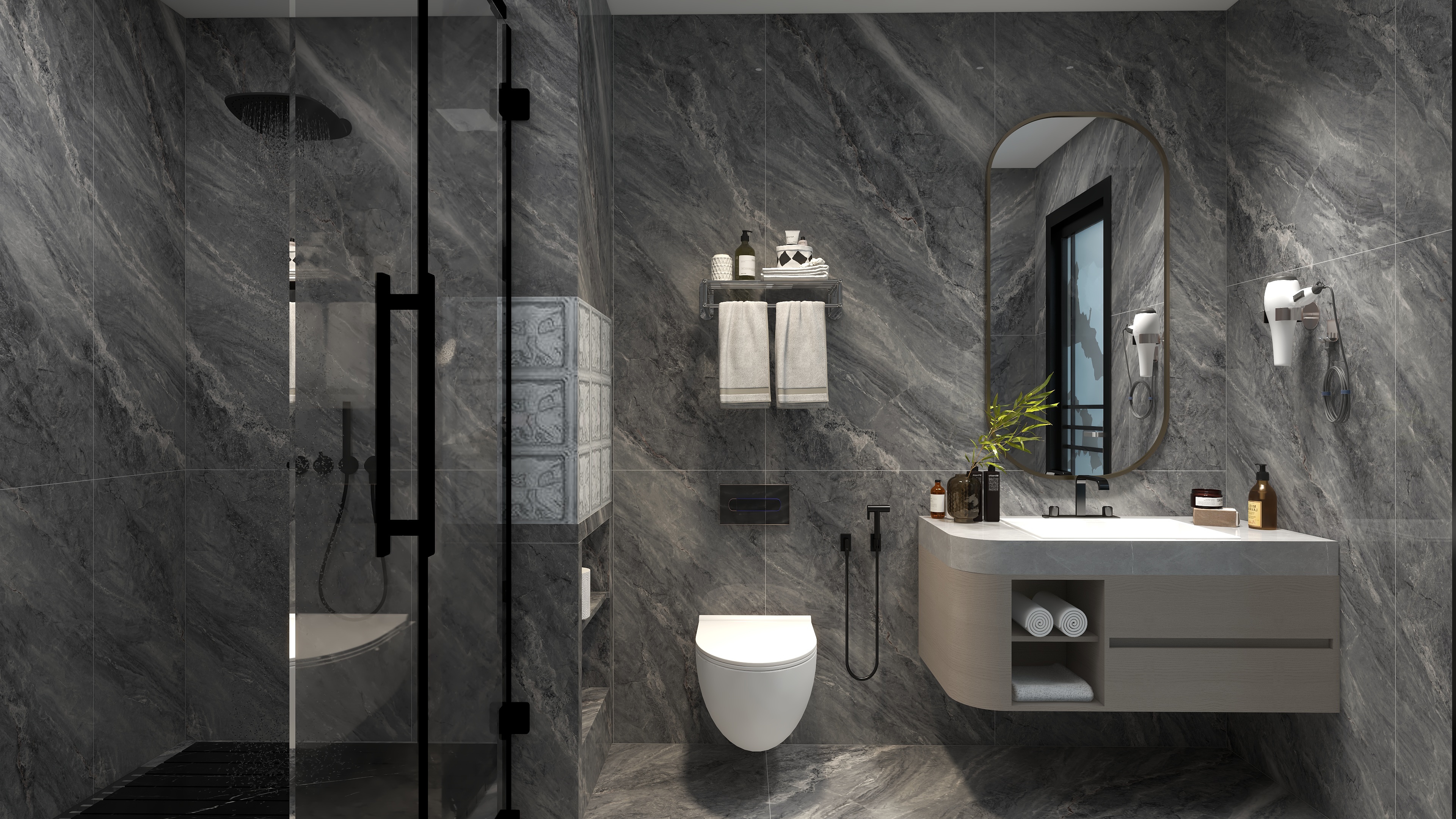 骗你是小猪猪-欣园卫生间.dwg-装修设计方案