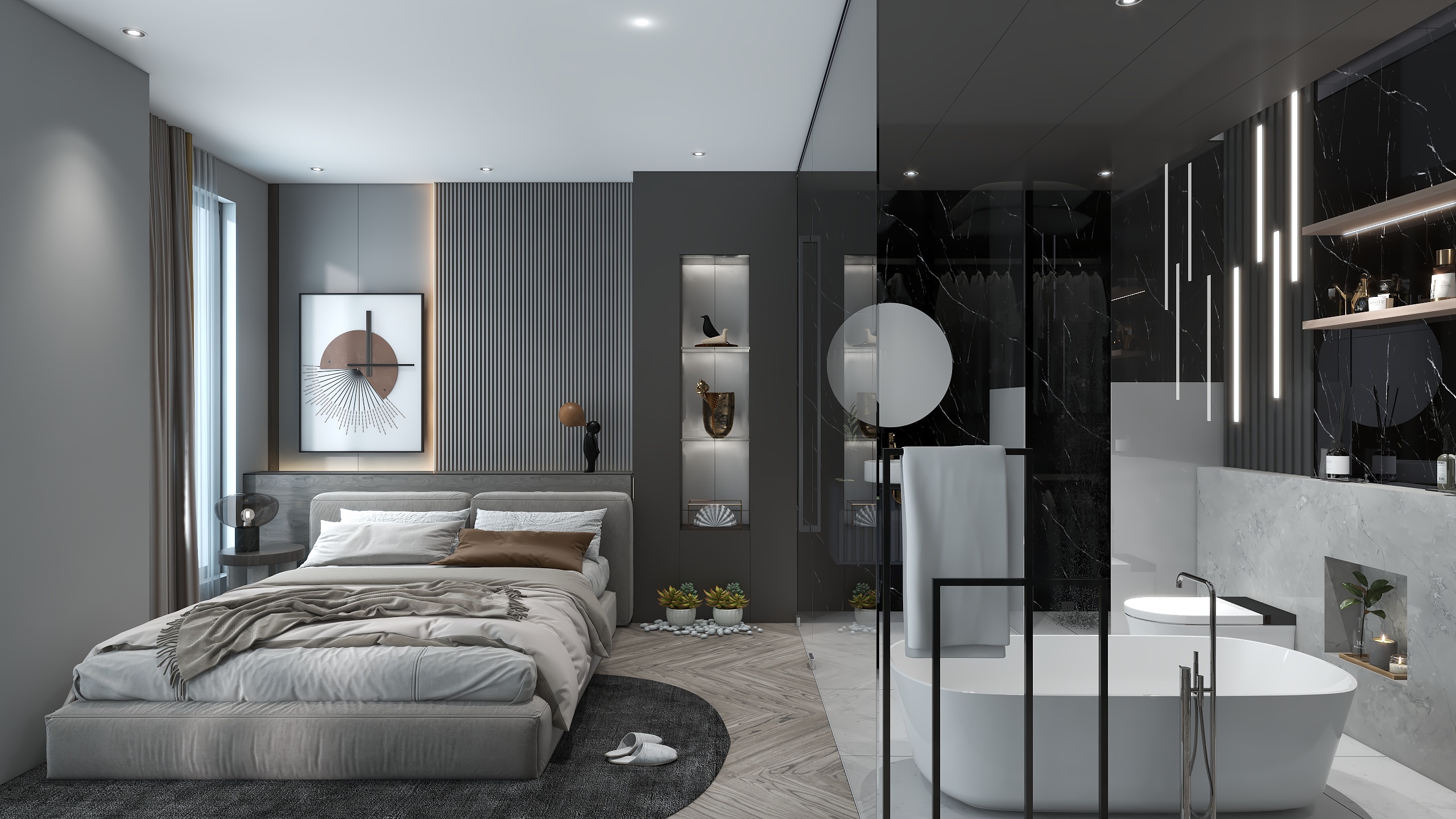 划过天际的羽翼-公寓40平米现代简约-装修设计方案