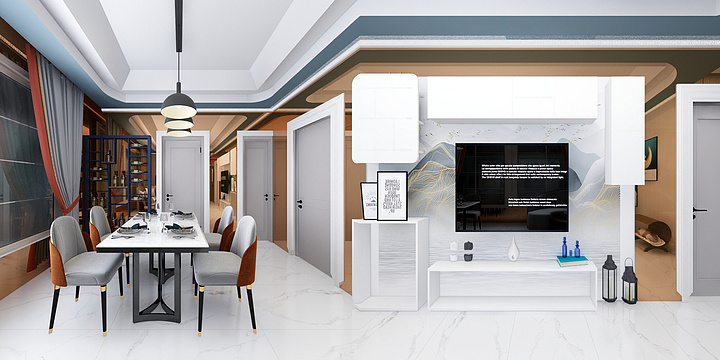 您的梦想在此已匹配到同款设计-瑞和园89.50㎡B户型3室2厅1卫-装修设计方案