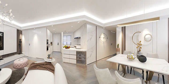 肖前鸿-德信海德公园83.00㎡A2’3室2厅1卫1厨-装修设计方案