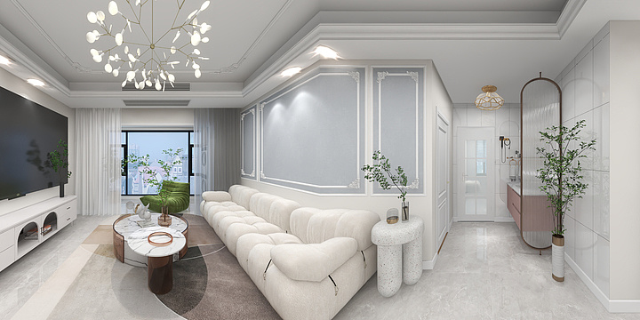 3D效果设计-地铁盛观尚城邹女士-齐工-装修设计方案