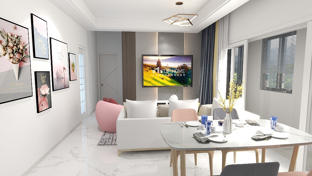 152****3095PyMz-瑞和园89.50㎡B户型3室2厅1卫-装修设计方案