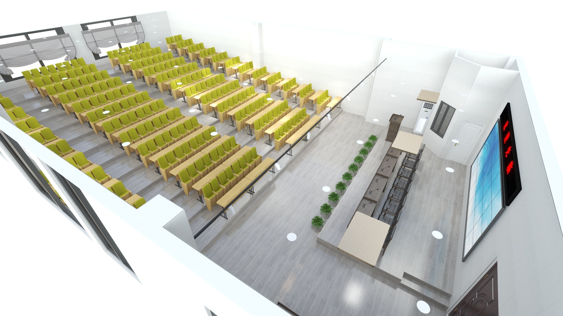 天诚科技陈-宏志阶梯会议室-装修设计方案