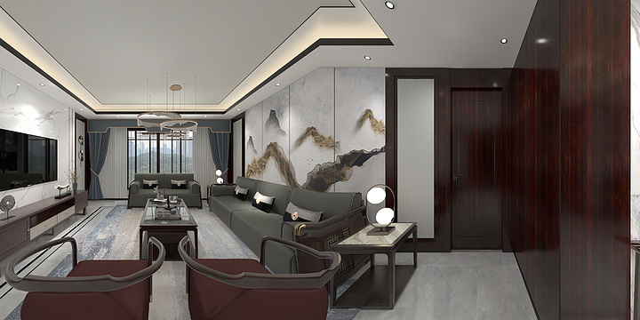 黎明-保利澄品何府【东方简奢】-装修设计方案