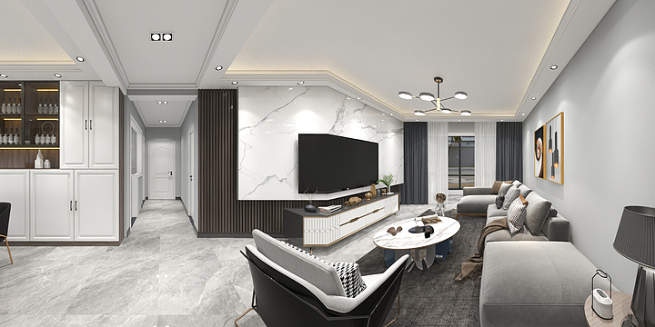 室内设计殷文倩-周职家属-现代风格-装修设计方案