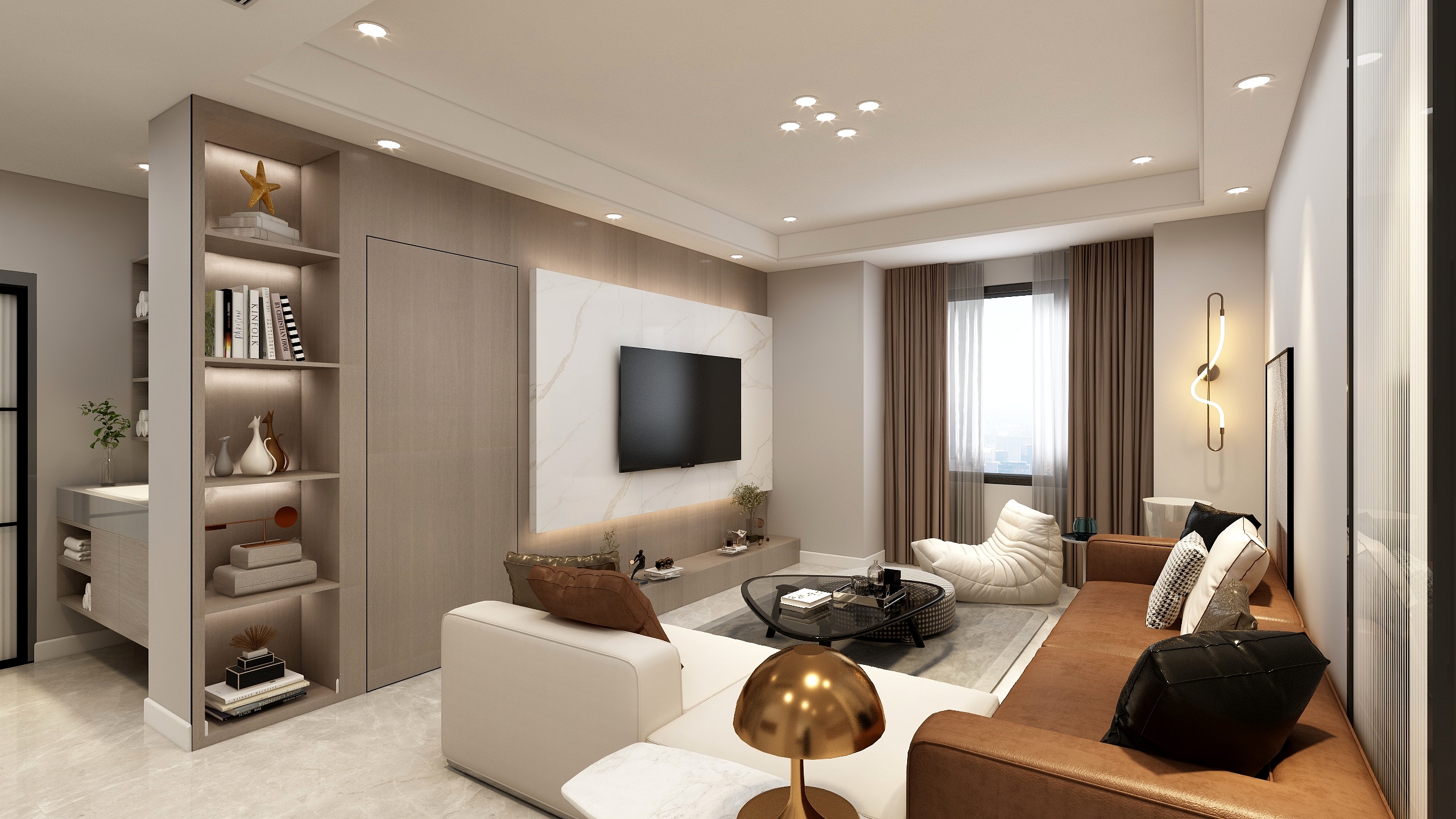 Y杨世福-绿园爱舍-顾先生背景墙-装修设计方案