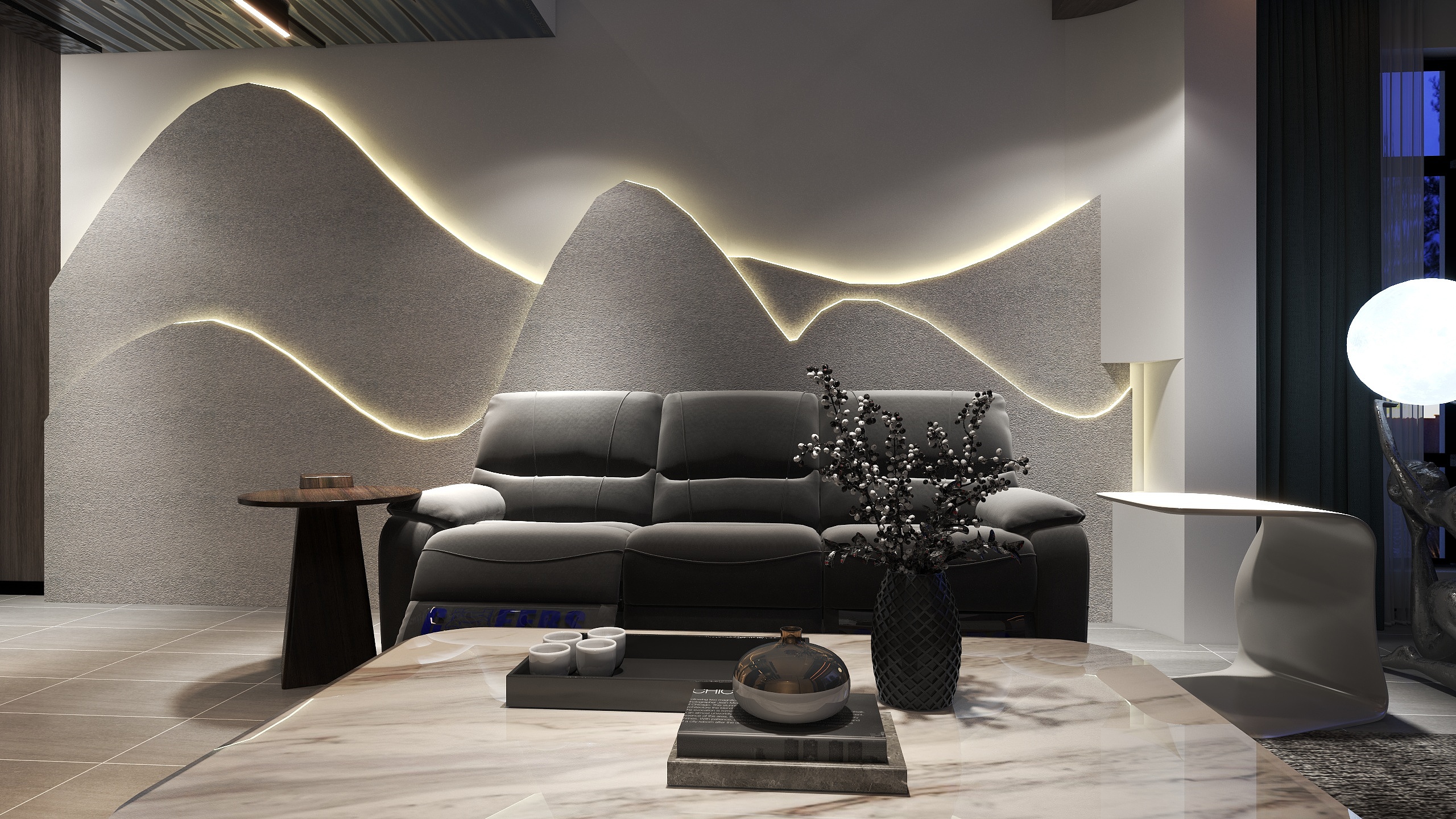 设计师景晞-王府明珠小资100㎡极简跃层-装修设计方案