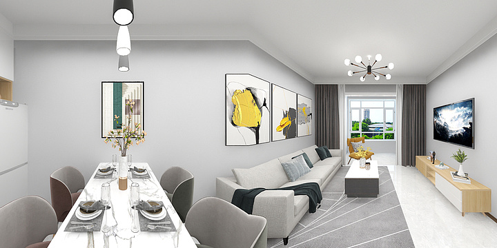 绘图13624328131-经渭国际城12-1-3104户型-装修设计方案