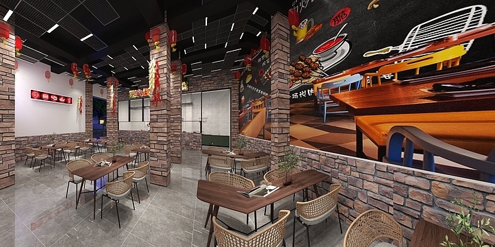 MRQ--欢口烧烤店-装修设计方案