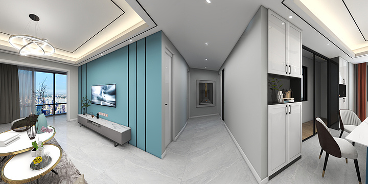 效1果图-客餐厅效果图-装修设计方案