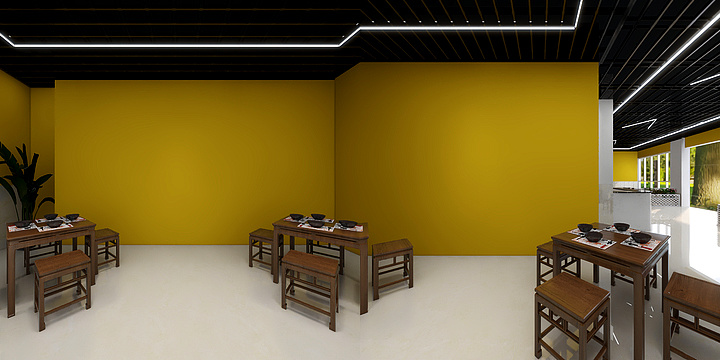 蕊朗设计-普兴石锅鱼铺面设计-装修设计方案