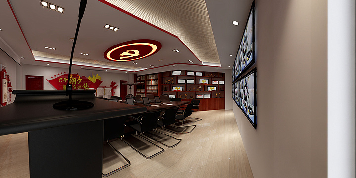 川工匠装饰-广元市中级人民法院会议室-装修设计方案