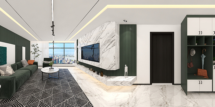 秋铭空间设计张文杰-模板副本-现代背景墙设计-装修设计方案