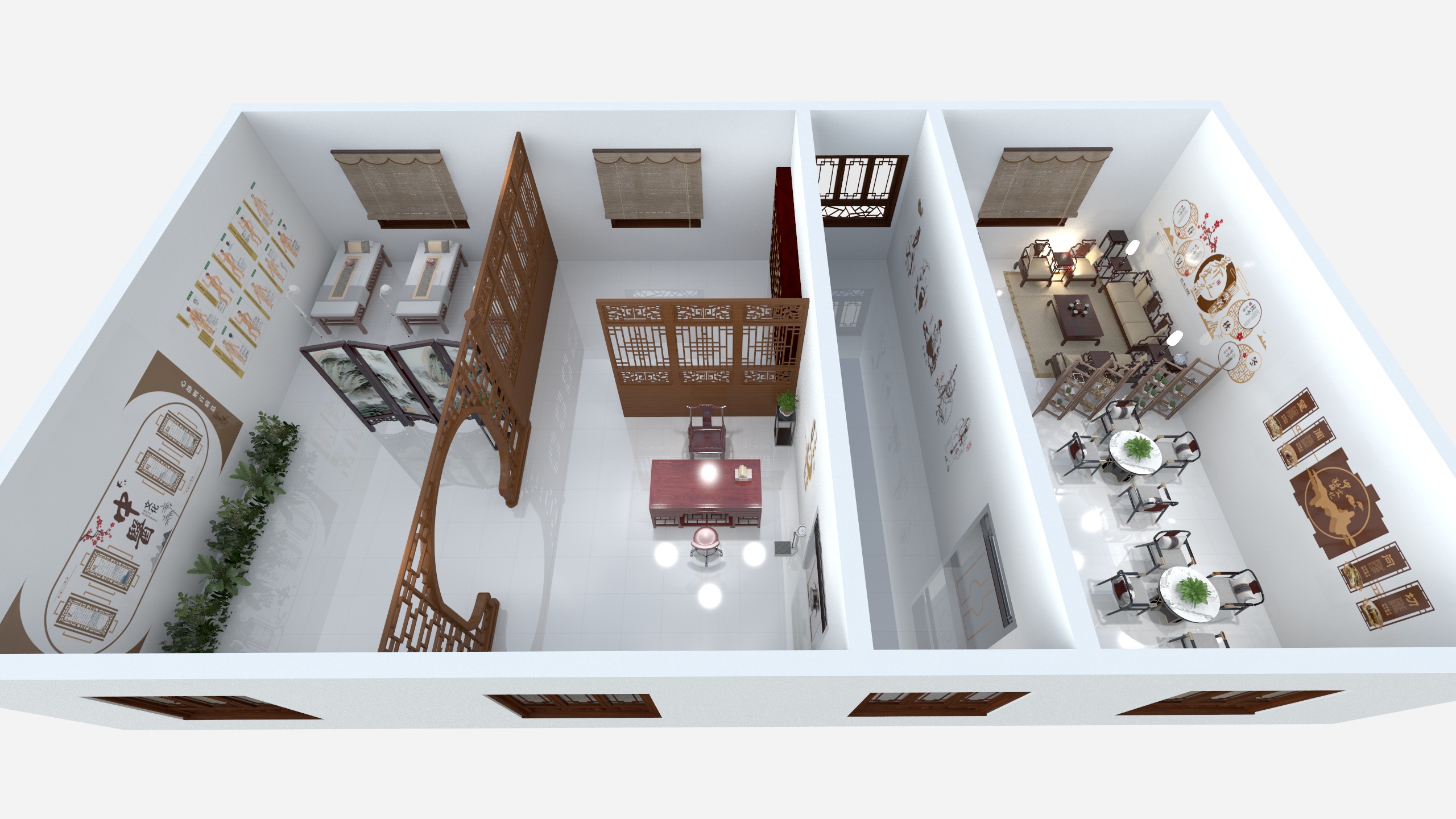 新疆智美创意广告传媒有限公司-塔里木乡中医理疗馆-装修设计方案