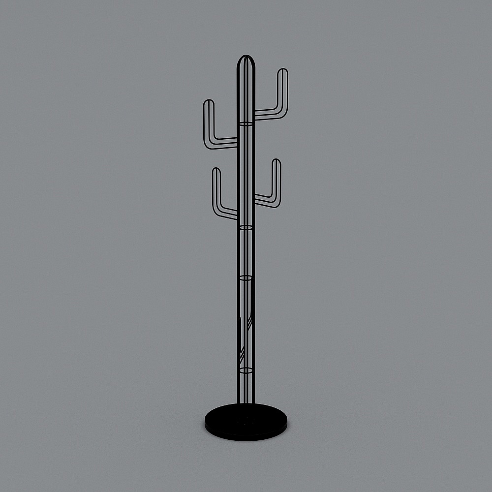 Perchero de 70 cm para dormitorio, entrada, árbol de cactus, pasillo de cactus, color negro