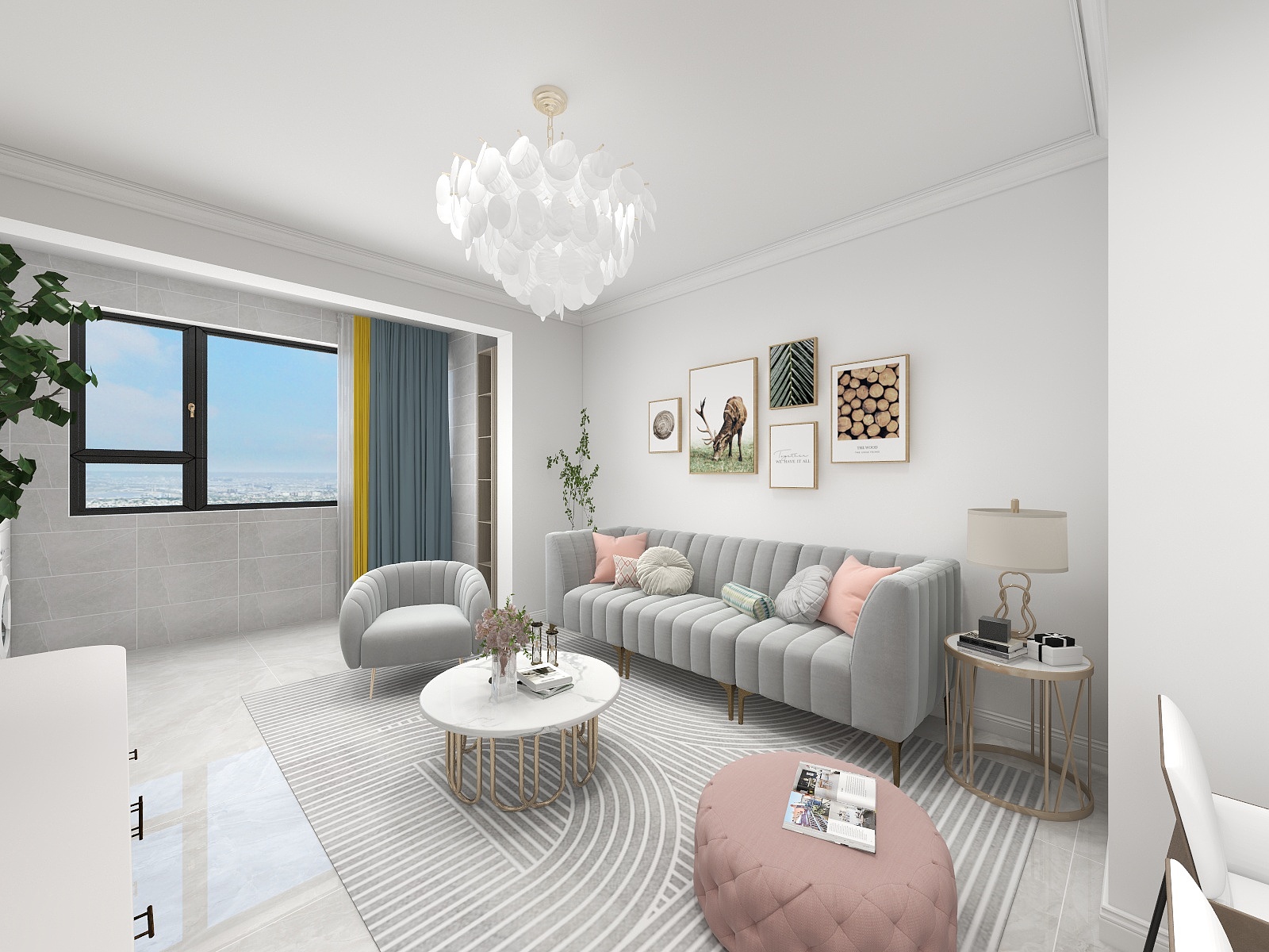 全屋-设计-北欧风格观澜府86m2-装修设计方案