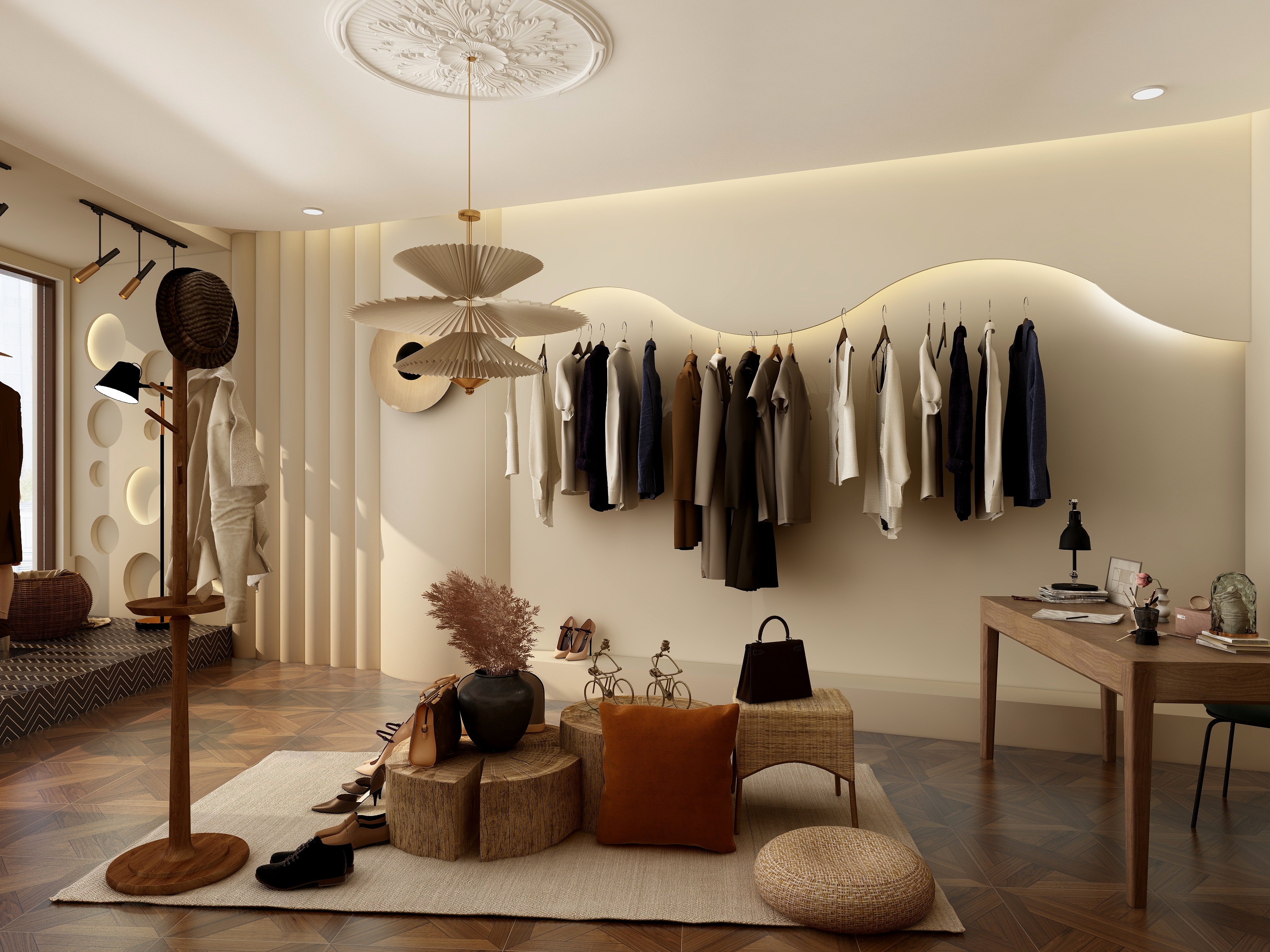 未禾123-复古服装店-装修设计方案