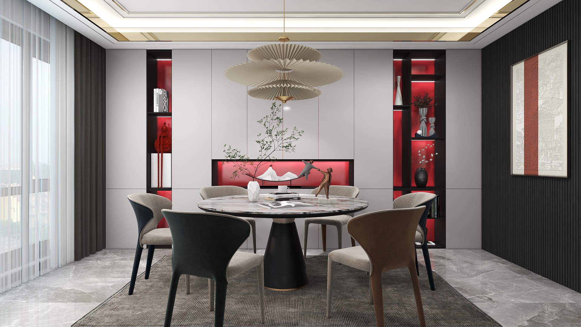 张xw-轻奢中式餐厅-装修设计方案