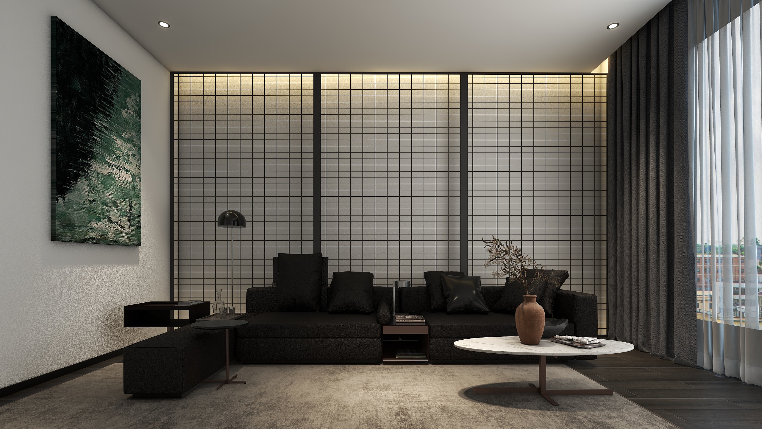 Bruce..-侘寂风客厅-装修设计方案